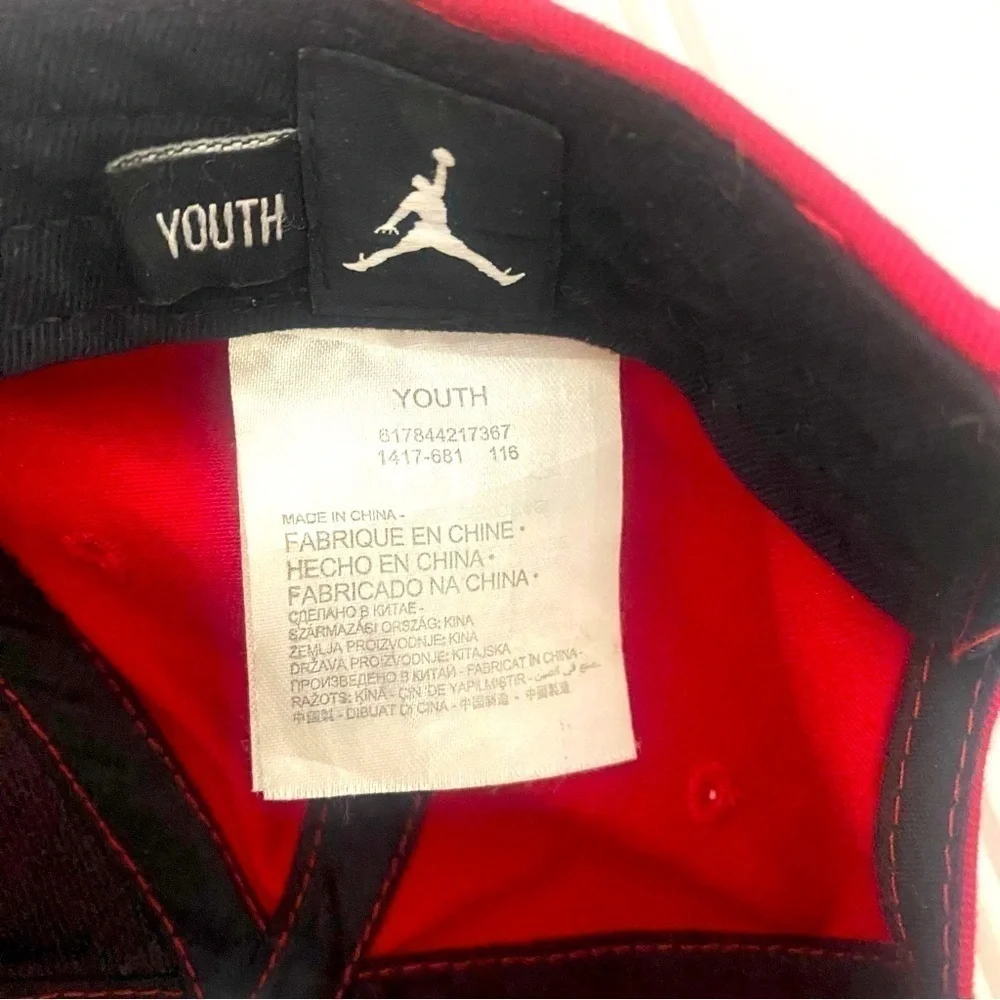 Air Jordan Jumpman Red Youth Adjustable Snapback Cap